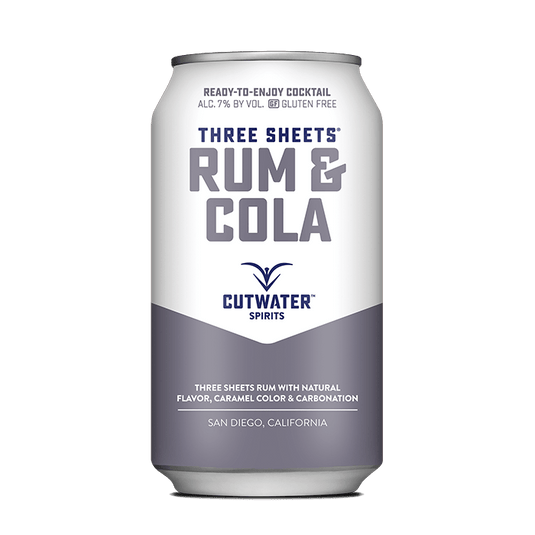 Cutwater Three Sheets Rum & Cola 4 Pack 12 OZ Cans